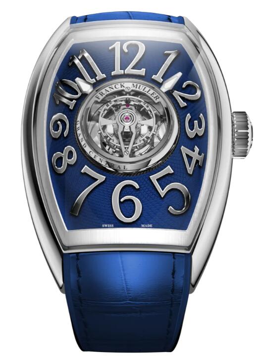 Franck Muller Grand Central Tourbillon Steel - Blue Replica Watch Cheap Price CX 40 T CTR AC AC (BL.AC)